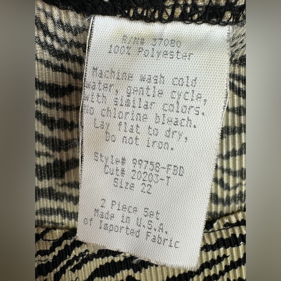 Vintage Animal Print Maxi Dress Sz 22 Made in USA - Picture 5 of 5